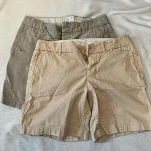 J. Crew Women's Tan and Gray Broken Boyfriend Shorts - Pack of 2
